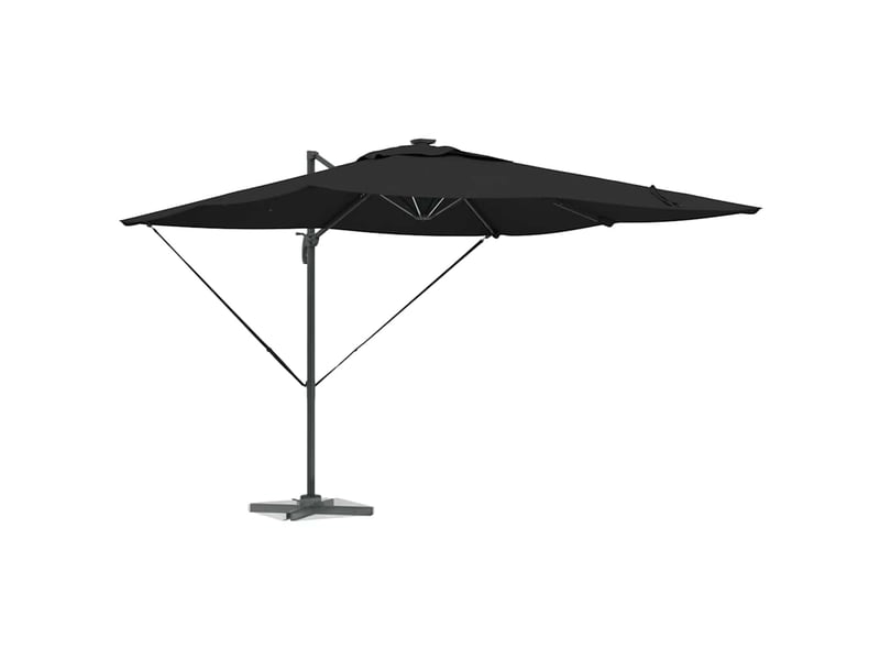  Parasol de jardin noir 286 x 284 x 270 cm aluminium et polyester  - Conforama C