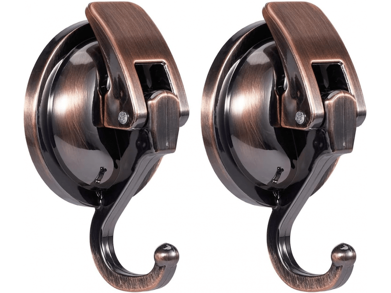  Crochets à ventouse détachables (lot de 2, bronze), de douche à salle de bain, orange FC-ZLS-04811MF - Conforama A