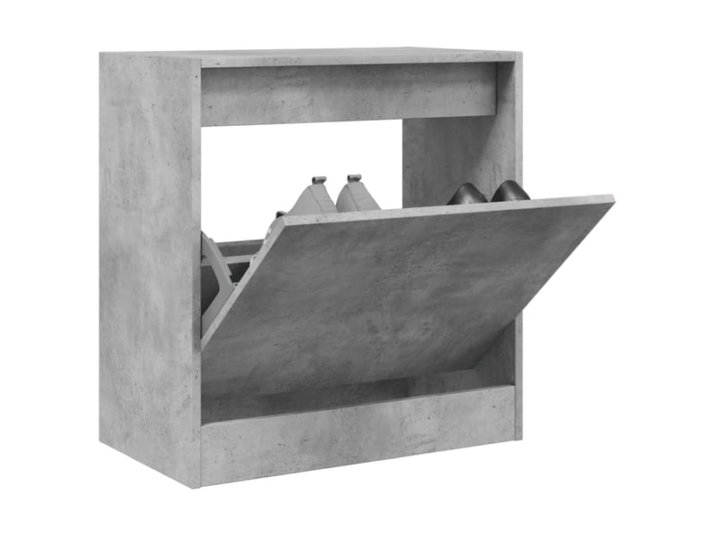  Meuble à chaussure, armoire à chaussures gris béton 60x34x63,5 cm bois d'ingénierie  - Conforama B