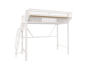 Lit mezzanine 90x200 cm <strong>HAUSS SPOLE</strong>  <strong></strong> coloris blanc