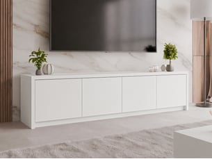 Meuble tv coloris blanc 198 cm <strong></strong>  <strong></strong>