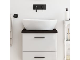 Comptoir de salle de bain, plan de travail marron foncé 40x40x2 cm bois traité cf65843