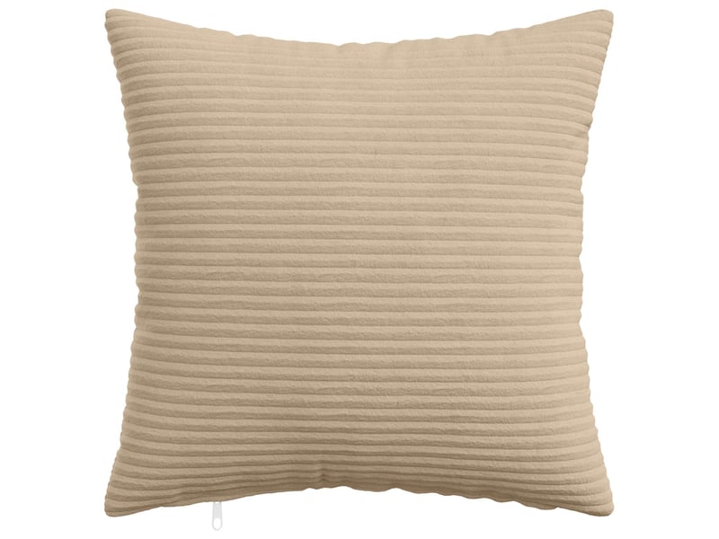 Lot de 6 housses de coussin heerlen taupe 50 x 50 cm velours côtelé cf49941  - Conforama A