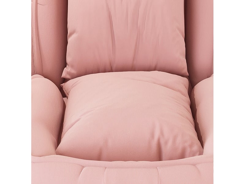  Canapé-lit pliable 80x22x87 cm, 5 positions réglables, ergonomique, multifonction, structure en métal, couleur rose  - Conforama E