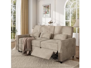 Canapé-lit 3 places tcqpz convertible 3 en 1 176 x 148 x 83 cm dossier réglable tissu chenille marron