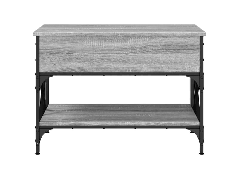  Table basse - table de salon - table à thé sonoma gris 70x50x50 cm bois d'ingénierie et métal  - Conforama E