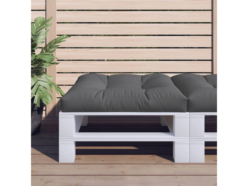  Coussin de palette, coussin de chaise, coussin de canapé anthracite 80x80x12 cm tissu cf55284  - Conforama B