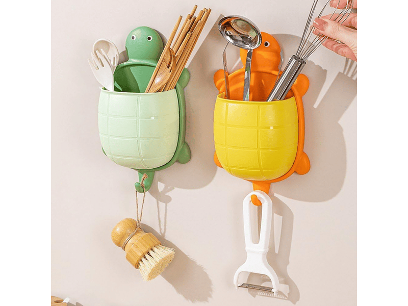  Lot de 3 porte-brosses à dents en forme de tortue mignonne, organisateur de rangement mural pour salle de bain  - Conforama C