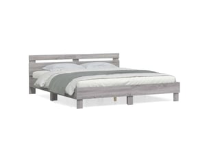 Lit 2 places 200x200 cm    coloris gris