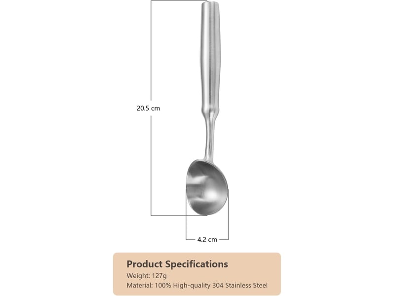  Cuillere a glace professionnelle, antiadhésive antigel cuillère à glace, un design en acier inoxydable intégré, robuste et facile à nettoyer  - Conforama D