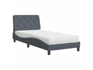 Lit simple 80x200 cm coloris gris
