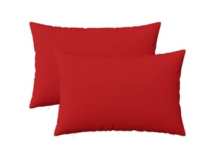 Lot de 2 coussins avec oreiller, coussins décoratifs heerlen rouge tissu cf50311