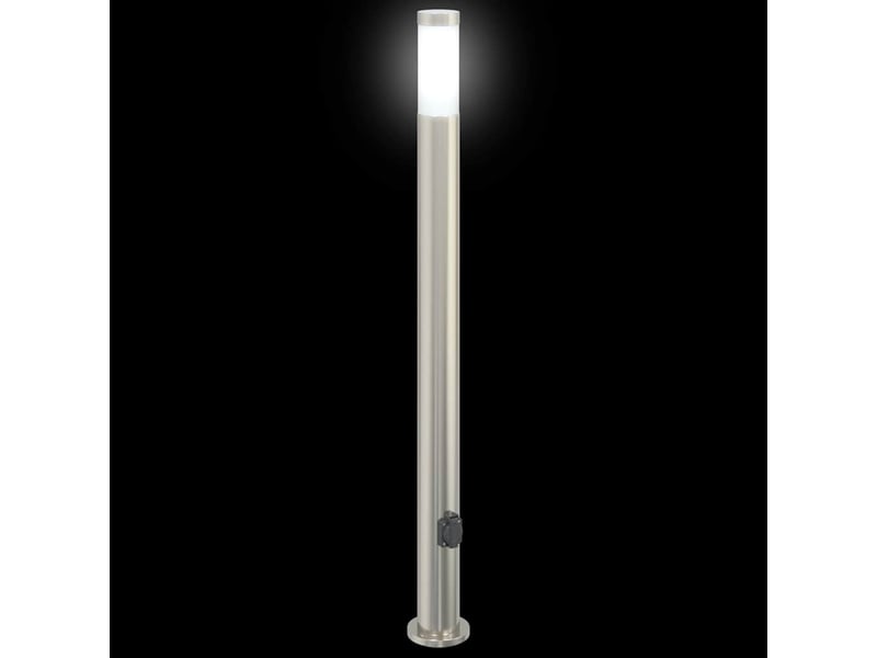  Borne lumineuse avec sortie lot de 3 110 cm acier inoxydable ip44 shl96425  - Conforama E