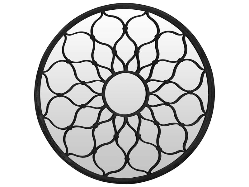  Miroir, miroir décoratif noir 40x3 cm fer pour utilisation à l'intérieur cf62893  - Conforama A