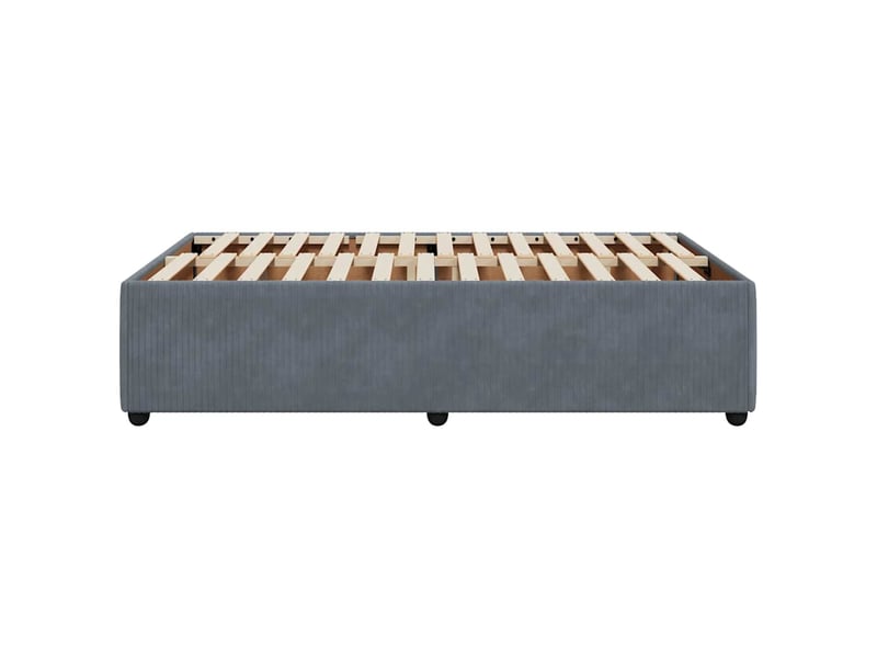  Lit double- lit adulte -  cadre de lit sans matelas gris foncé 120x190 cm velours  - Conforama D