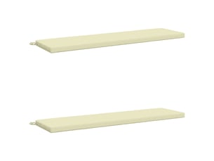 Lot de 2 coussins de banc, coussins d'assise soest 100 % polyester crème cf57181