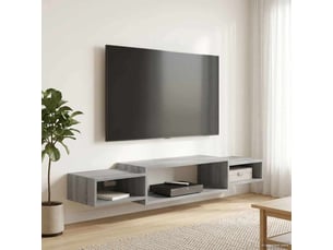 Meuble tv coloris gris 140 cm <strong></strong>  <strong></strong>