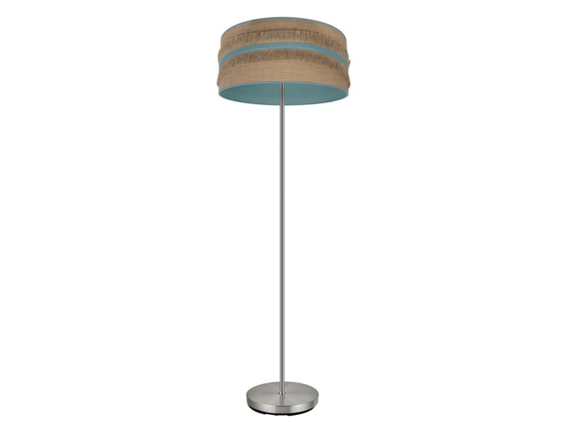  Fabrilamp natalia lampadaire textile sac naturel et turquoise, 1 x e27, h 164 cm, ø 40 cm 188541048 - Conforama A