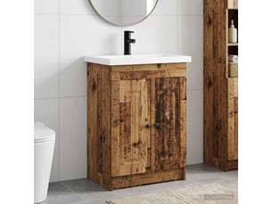 Ensemble de mobilier de salle de bain bois ancien shl7595