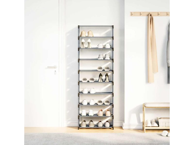  Étagère à chaussures, meuble à chaussures 10 niveaux 54x28x158 cm tissu non-tissé  - Conforama D