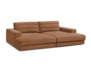 Canapé droit fixe BOBOCHIC SIERRA 4 places Velours orange