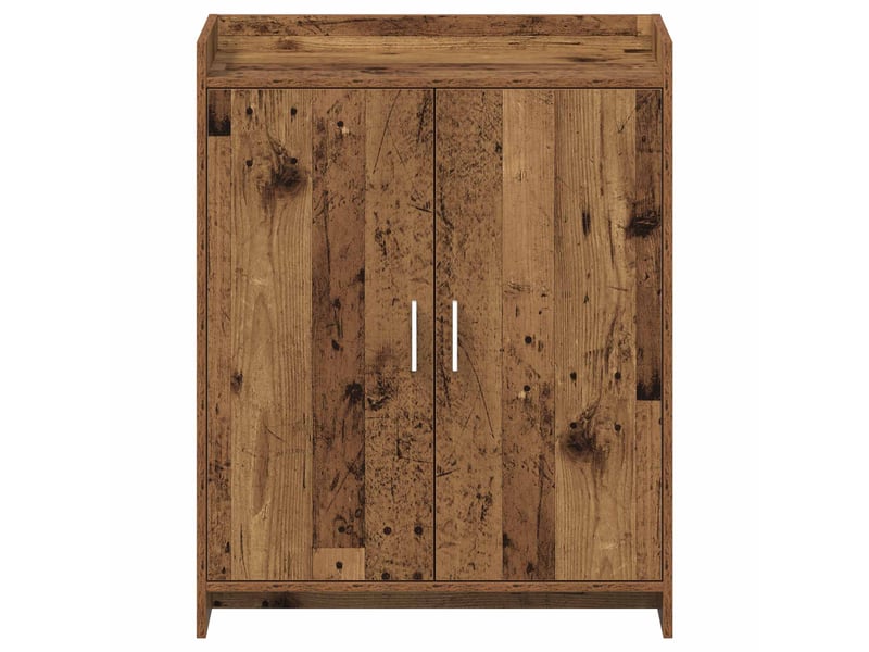 Meuble à chaussure, cabinet à chaussures avec porte bois ancien 73,5x36x92 cm  - Conforama E