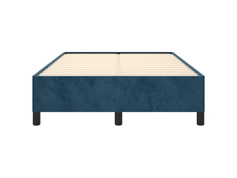  Lit double- lit adulte -  cadre de lit sans matelas bleu foncé 120x190 cm velours  - Conforama D