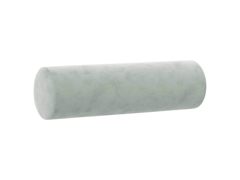  Lot de 2 coussins décoratifs gris clair ø15x50 cm velours cf60866  - Conforama C