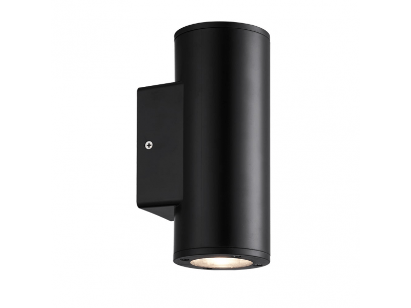  Applique extérieure fabrilamp yopol coloris noir 2 x gu10 ip54 18,6 x 7,6 x 9,9 cm 127261109 - Conforama A