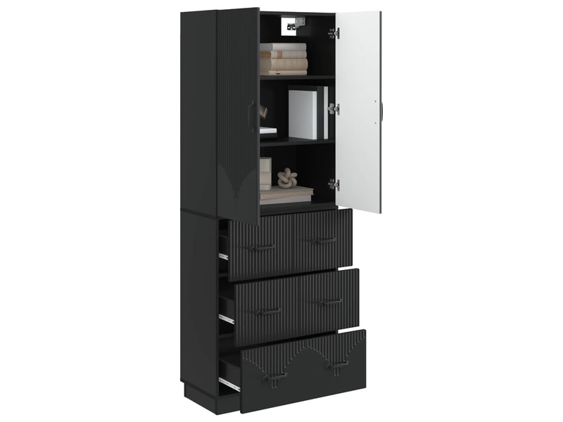  Ensemble de meubles 2 pcs, rangement de salon 66 x 34,5 x 87 cm bois d'ingénierie shl2125  - Conforama C