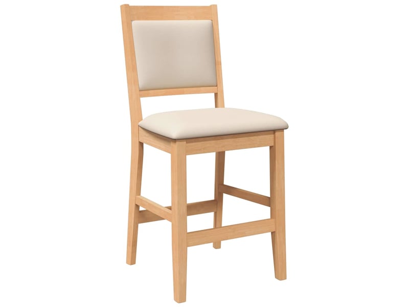  Lot de 2 tabouret de bar avec coussins en bois massif naturel et caoutchouc shl89823  - Conforama D