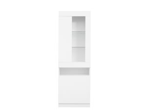 Vitrine coloris blanc 2 étagère(s) OSUPNESSEE  - 50 cmx180 cm