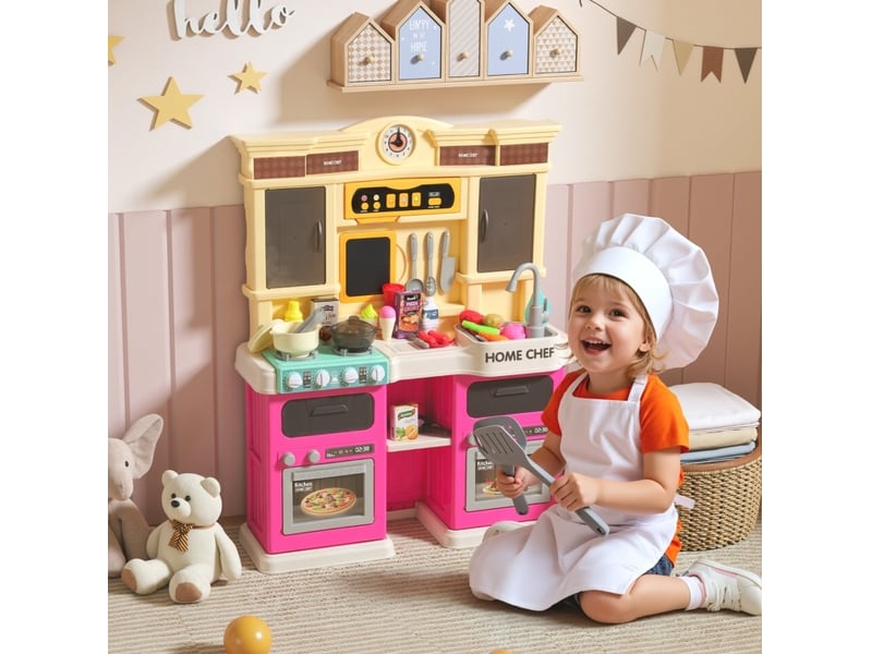  Cuisine jouet 66x24x83 cm avec eau courante multicolore  - Conforama B
