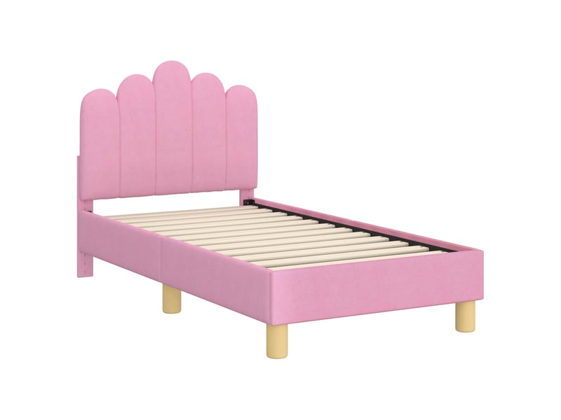  Lit simple- lit adulte -  cadre de lit pour tout-petit avec tête de lit rose 70 x 140 cm  - Conforama C