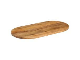 Dessus de table, plateau de table 110x50x3,8 cm ovale bois massif de manguier cf33223