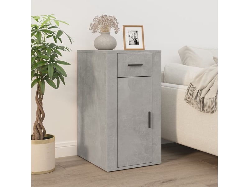  Meuble de rangement, armoire de bureau gris béton 40x49x75 cm bois d'ingénierie  - Conforama B