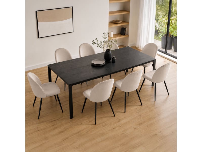  Chaise achito, 8 chaises, gris clair Achitop - Conforama B