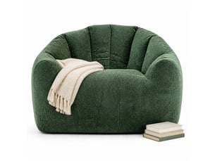 Canapé droit compressé fixe <strong>MAISENTIEL</strong> <strong></strong> 1 place Tissu vert