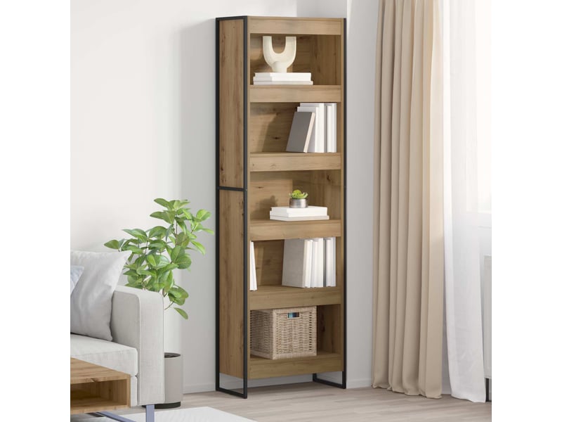 Bibliothèque, armoire à livres 60 x 30 x 189,5 cm bois d'ingénierie chêne artisan - Conforama B