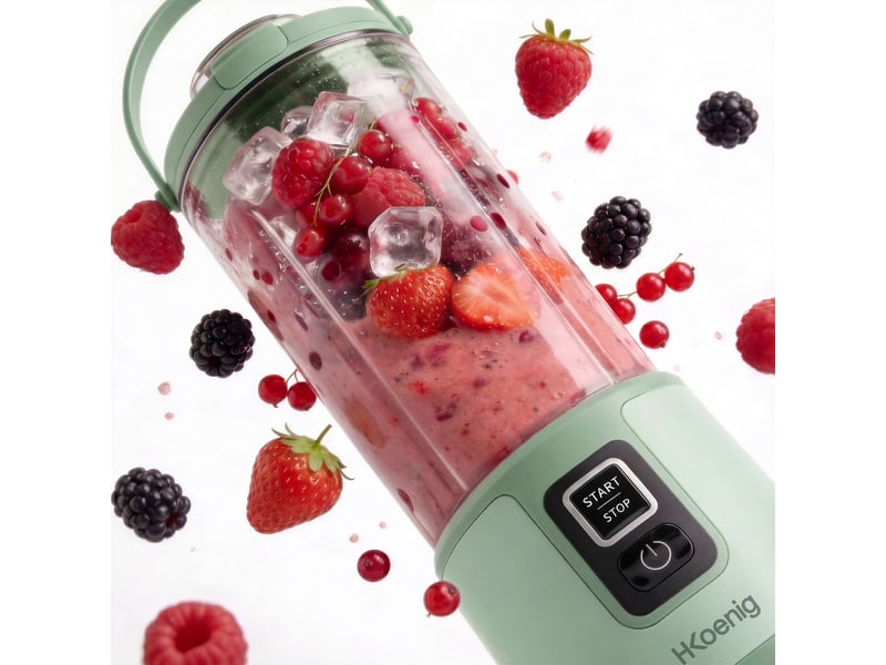  H.koenig mooth18 - mini blender portable sur batterie vert pastel  - Conforama E