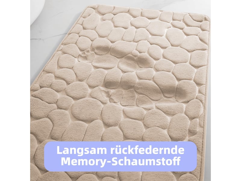  Tapis de bain, 40*60cm bleu foncé tapis salle de bain antidérapant absorbant tapis de salle de bain, mousse à mémoire de forme shower mat  - Conforama B