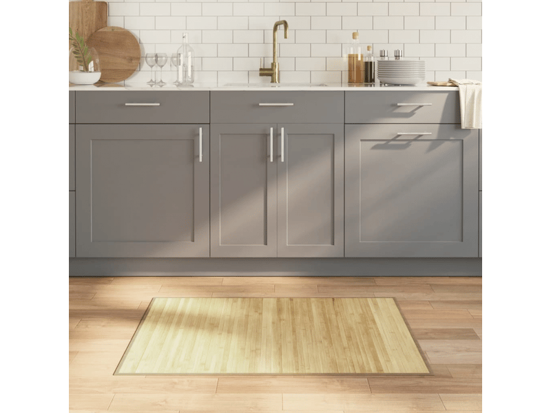  Tapis rectangulaire naturel clair 70x100 cm bambou - comfortxl 376867 - Conforama B