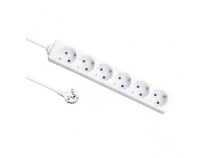 Multiprise fabrilamp alargadera 6 prises câble 3 m 3500 w blanc