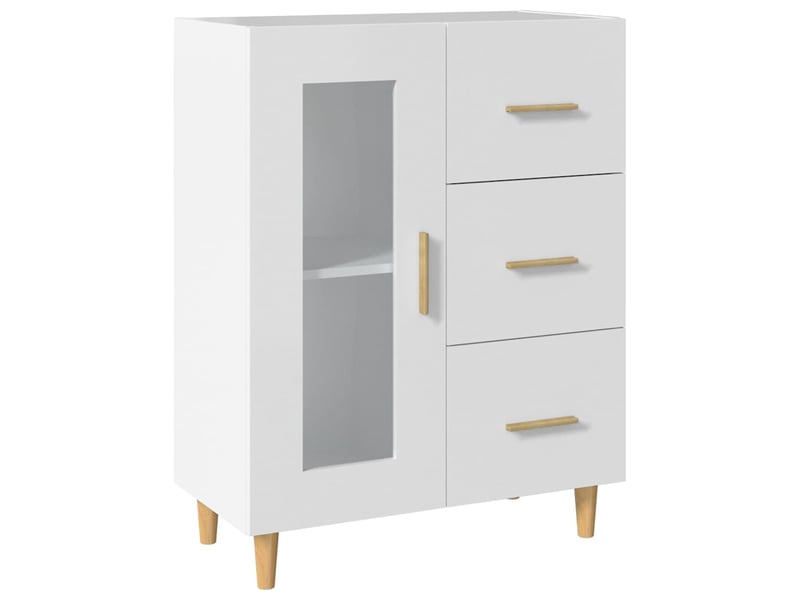  Buffet - bahut - meuble de rangement blanc 69,5x34x90 cm bois d'ingénierie  - Conforama A