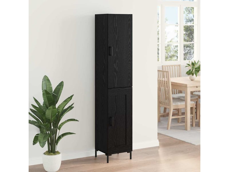  Buffet - haut armoire chêne noir 34,5 x 34 x 180 cm bois d'ingénierie  - Conforama D