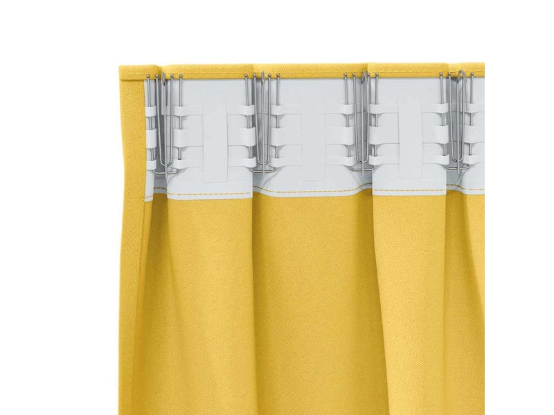  Lot de 2 rideaux occultants, rideaux black-out avec anneaux jaune moutarde polyester cf44676  - Conforama E