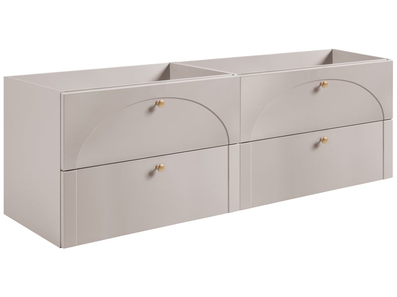  Ensemble de 2 meubles sous-vasque suspendus aura 160 cm cachemire mat g  - Conforama A