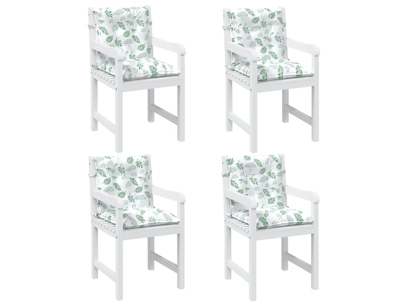  Lot de 4 coussins d'extérieur, coussins de chaise motif à feuilles fines 100 x 50 x 7 cm cf56416  - Conforama C