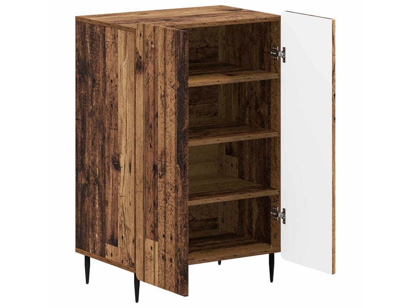  Meuble à chaussures, cabinet à chaussures zwolle 59,5x39,5x91,5 cm bois ancien  - Conforama C