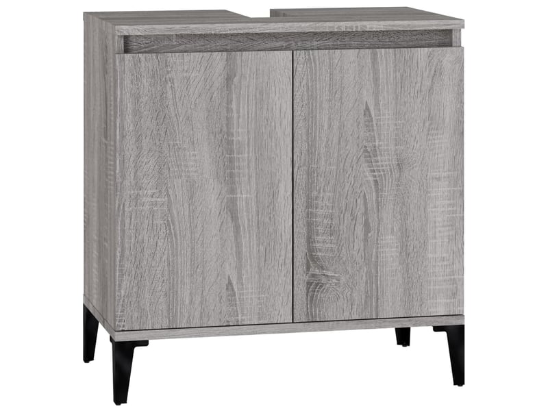 Ensemble de meubles de salle de bain 3 pcs sonoma gris cf63811 - Conforama C